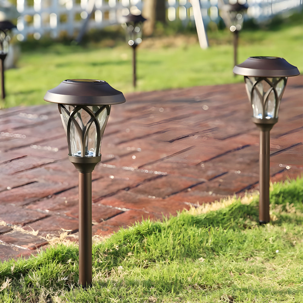 Solar Lawn Lights - Waterproof Solar Garden Lights with Retro Modern Design for Outdoor Patio Illumination