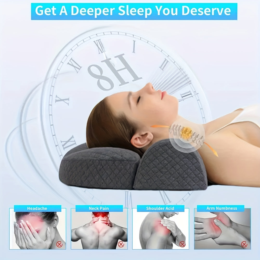 Ergonomic Neck Pillow, Contemporary Style, Adjustable Cervical Support for Shoulder & Cervical Pain Relief