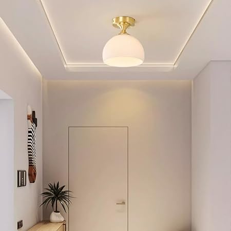 Modern Milk White Glass Flush Mount Ceiling Light Fixture – Elegant Illumination for Contemporary Spaces