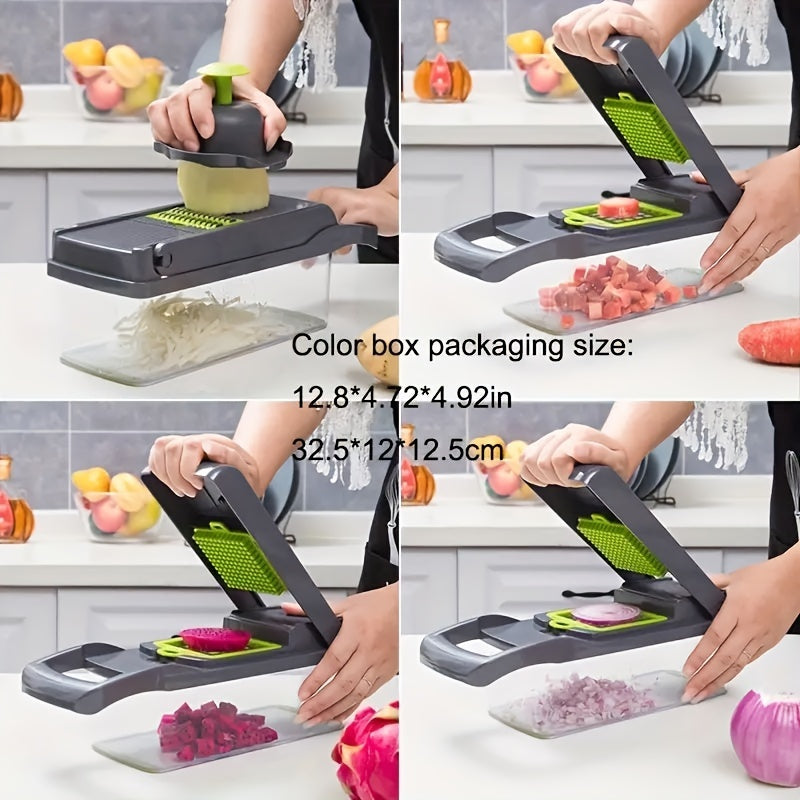 16-in-1 Groentesnijder & Snijder – Multi-Blad Keukengadget voor Gemakkelijk Maaltijdvoorbereiding