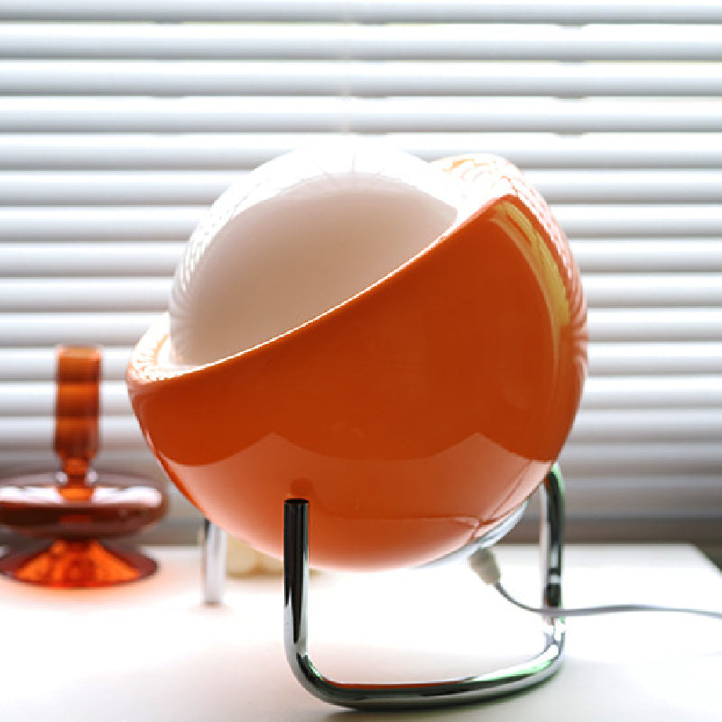 Bauhaus Style Glass Table Lamp – Modern Bedside or Living Room Lighting with LED and Rotary Knob Switch