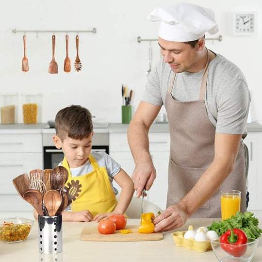 Premium Wooden Cooking Utensils | | Eco-Friendly | Non-Stick Safe | BPA Free
