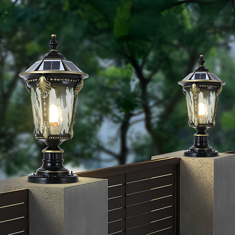 Dual Purpose Solar Fence Post Lights with Remote Control – Waterproof Aluminum Solar Post Caps for Gardens and Patios