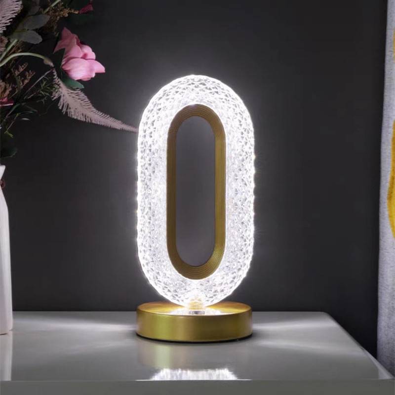 Elegant Crystal Table Lamp with Adjustable Light Modes and USB-C Rechargeable Design – Dimmable Bedside or Desk Lamp for Bedroom