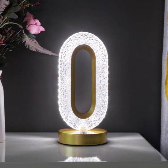Elegant Crystal Table Lamp with Adjustable Light Modes and USB-C Rechargeable Design – Dimmable Bedside or Desk Lamp for Bedroom