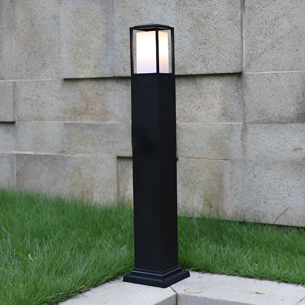 Elegant Black Aluminum Path Light, 31.49 Inch Outdoor Walkway Lighting, Waterproof with Warm White Glow