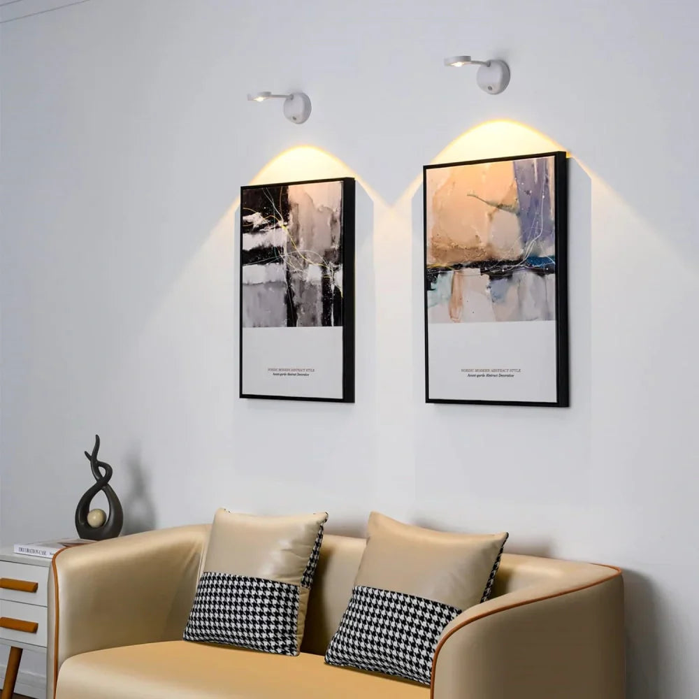 Wireless LED Motion Spotlight with 360° Rotation, Dimmable Light & Easy Installation – Versatile Indoor Lighting