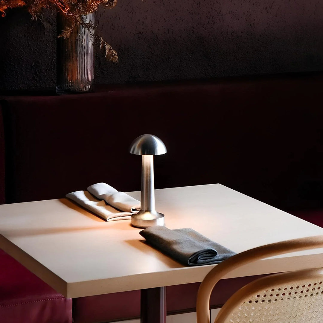 Cordless Table Lamp with Adjustable Brightness – Durable Iron Design for Home and Restaurant Use