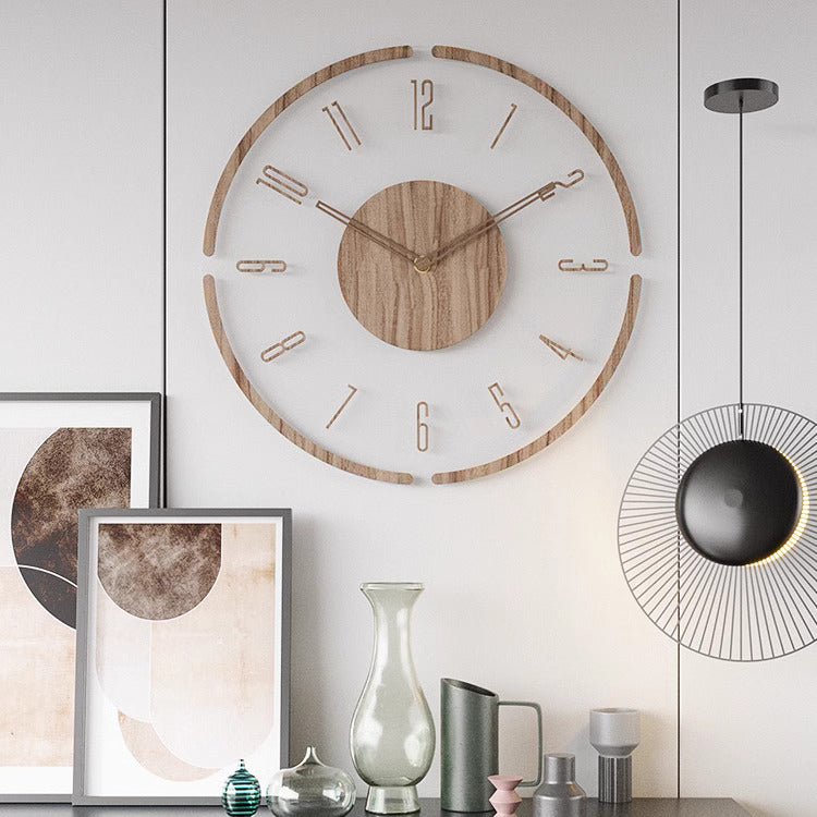Nordic Minimalist Wooden Wall Clock – Modern & Stylish Home Decor