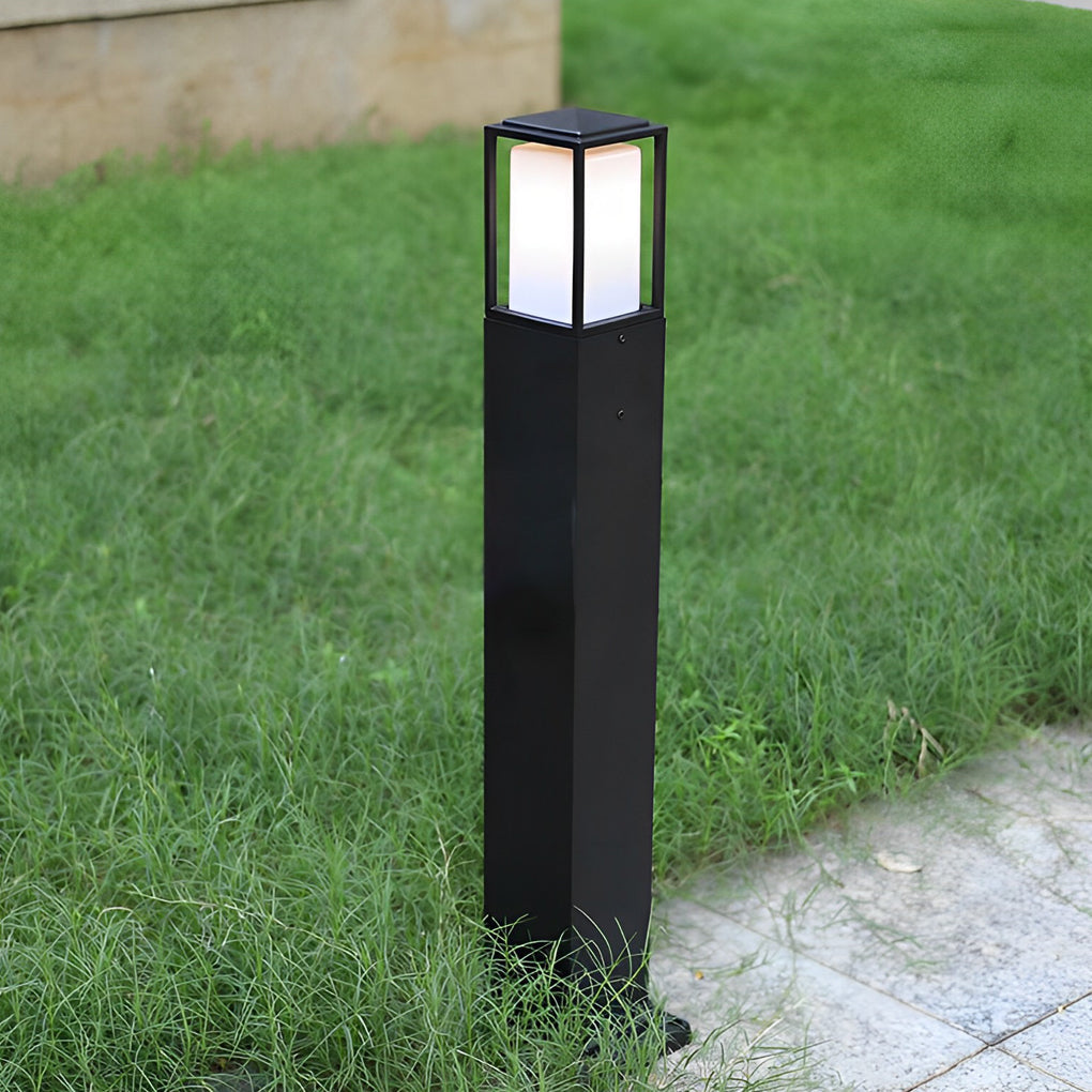 Elegant Black Aluminum Path Light, 31.49 Inch Outdoor Walkway Lighting, Waterproof with Warm White Glow