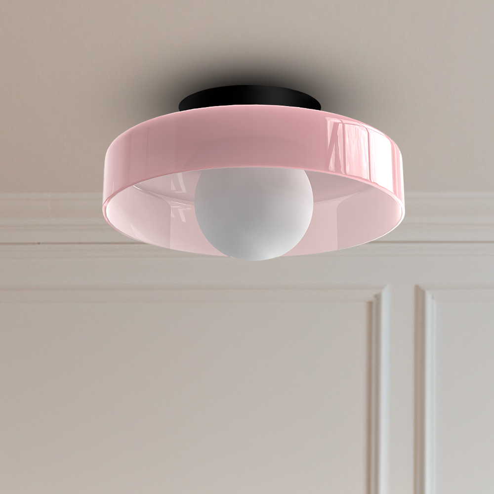 Variant image for Modern Round Flush Mount Ceiling Light – Elegant Glass Fixture for Contemporary Interiors-4