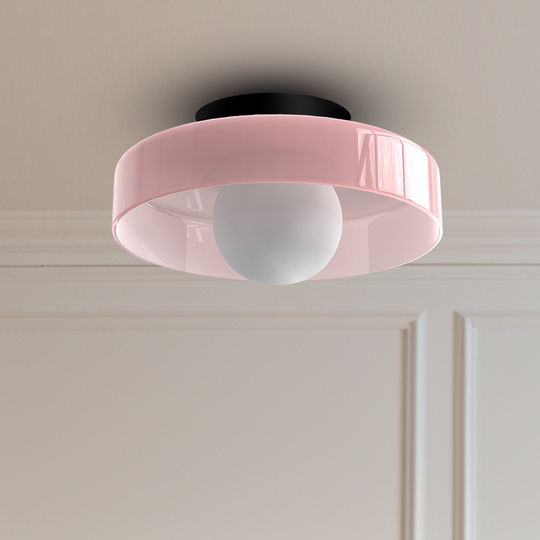 Variant image for Modern Round Flush Mount Ceiling Light – Elegant Glass Fixture for Contemporary Interiors-4