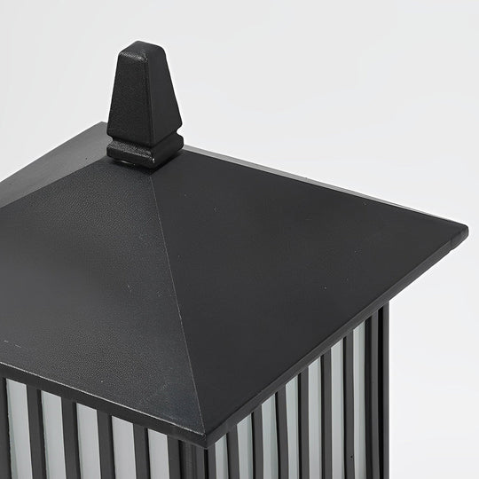 Modern Solar Outdoor Wall Lantern with Dimmable LED – Waterproof Black Wall Sconce for Garden and Patio