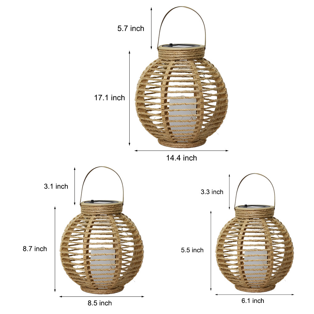 Solar Lanterns for Outdoor Use – Waterproof LED Garden Lantern Lights, Portable and Durable for Patios and Events