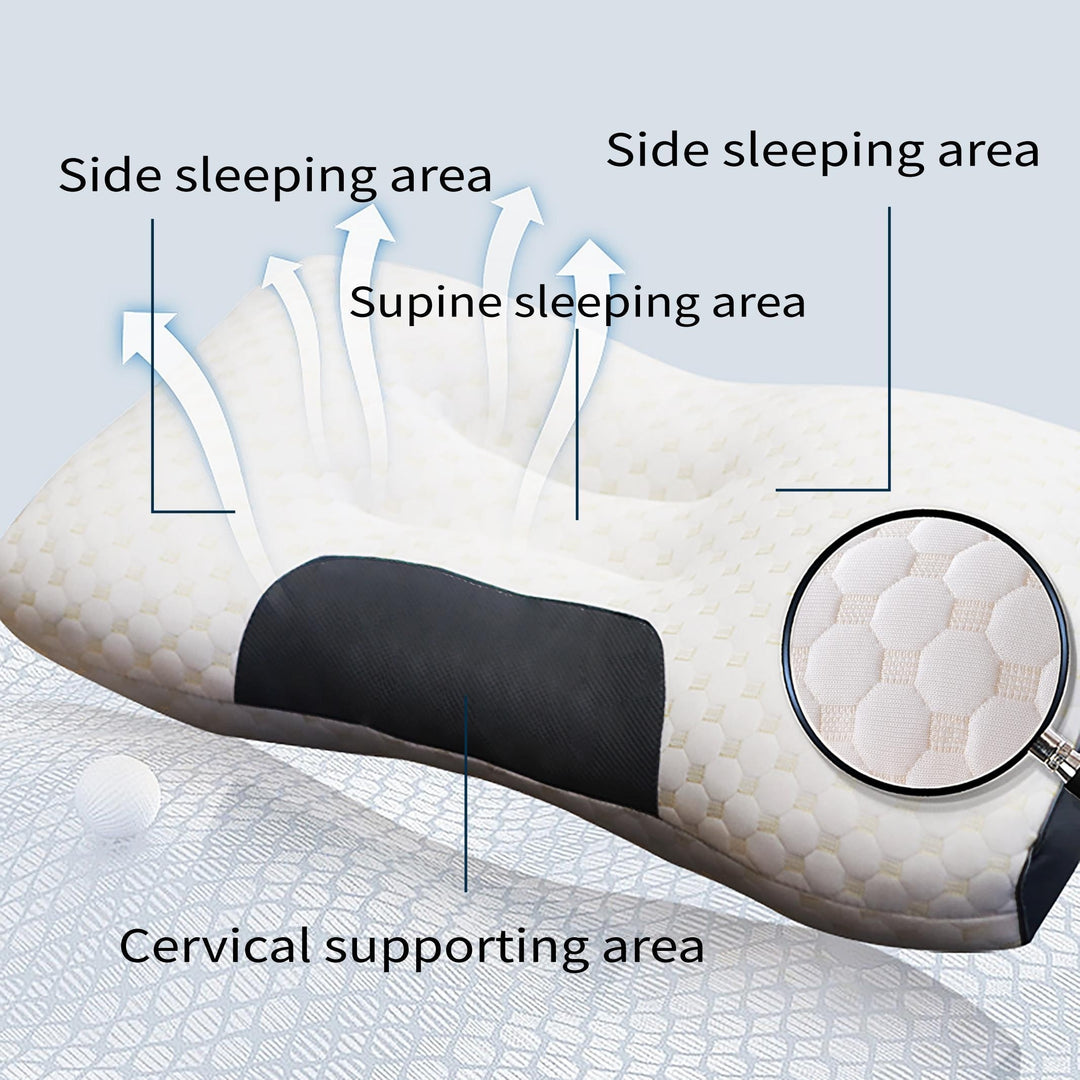 Ergonomisch Gebreid Massage Nekkussen – Zachte, Verstelbare Ondersteuning voor het Slapen | Orthopedisch Contour Kussen