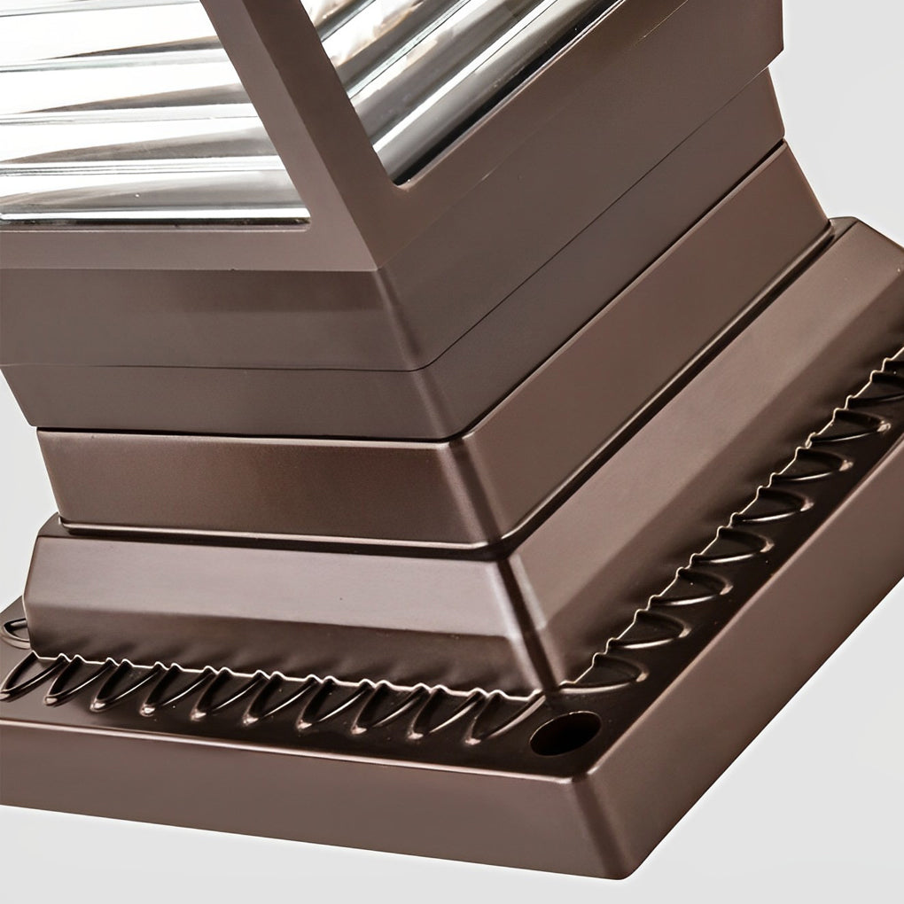 Modern Solar Fence Post Lights with Intelligent Light Control - Waterproof Aluminum Design for Garden and Outdoor Spaces