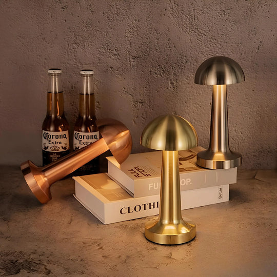 Restaurant Bar Table Lamp | Durable Iron | Adjustable Brightness | Cordless + Portable