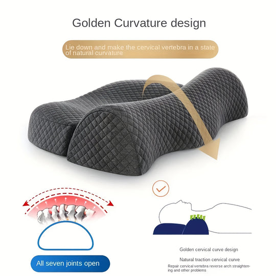 Ergonomic Neck Pillow, Contemporary Style, Adjustable Cervical Support for Shoulder & Cervical Pain Relief