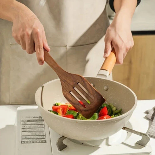 Premium Wooden Cooking Utensils | | Eco-Friendly | Non-Stick Safe | BPA Free