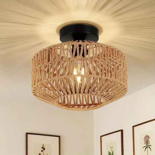 Handmade Bamboo Chandelier Light Fixture – Eco-Friendly Pendant Lamp for Rustic Home Decor