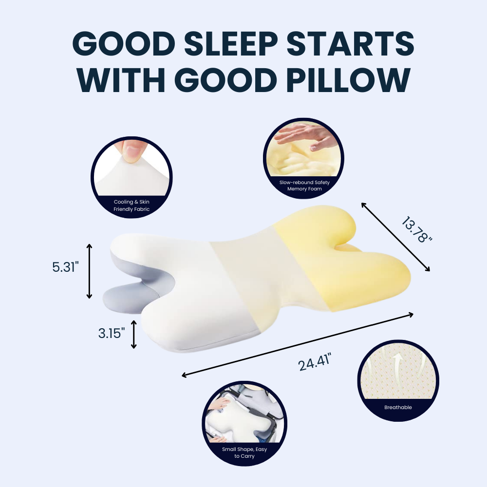 "Ergonomic Cervical Pillow for Neck Pain Relief – For better Sleep & Posture"