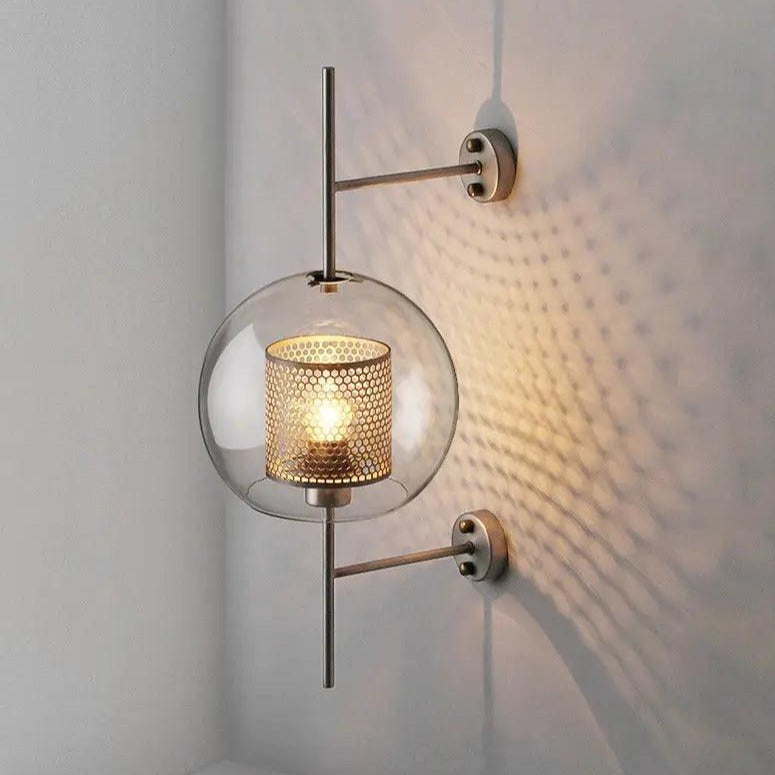 Modern Glass Wall Lamp Sconce with E27 Bulbs – Stylish Nordic Design for Home Decor