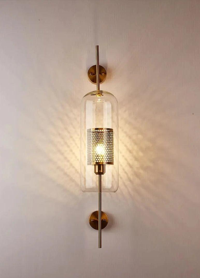 Modern Glass Wall Lamp Sconce with E27 Bulbs – Stylish Nordic Design for Home Decor
