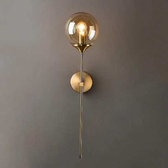 Celeste - Modern Gold Finish Glass Wall Sconce