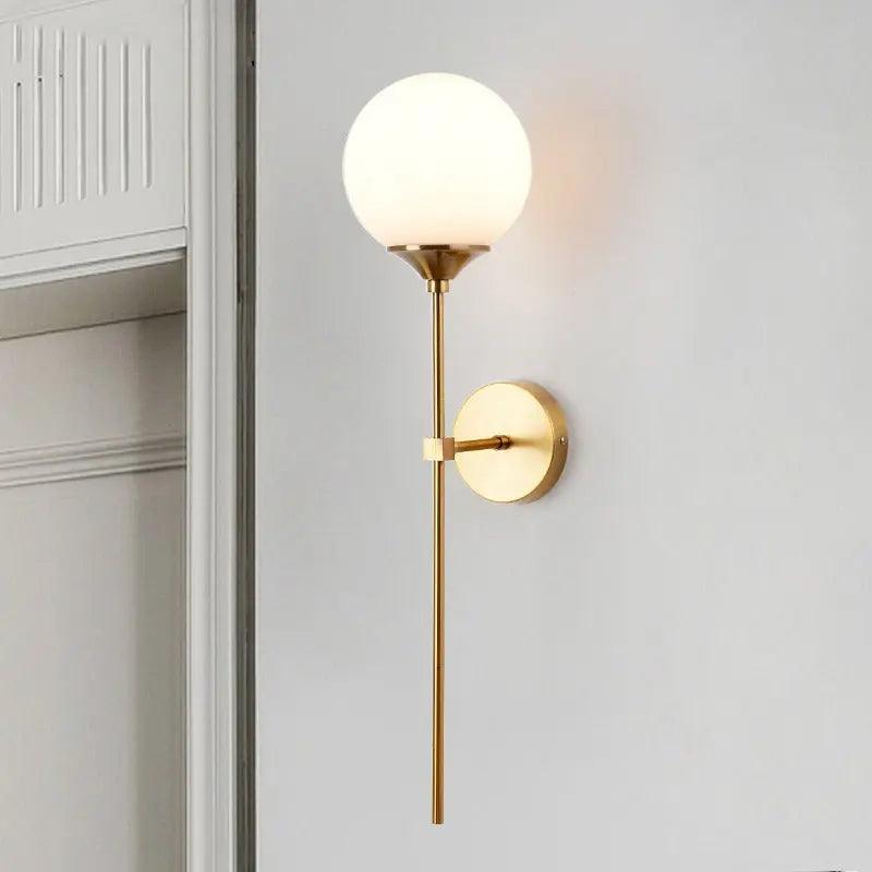 Celeste - Modern Gold Finish Glass Wall Sconce