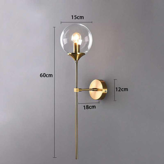 Celeste - Modern Gold Finish Glass Wall Sconce