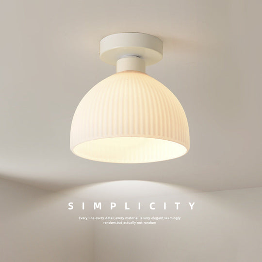 Modern Milk White Glass Flush Mount Ceiling Light Fixture – Elegant Illumination for Contemporary Spaces
