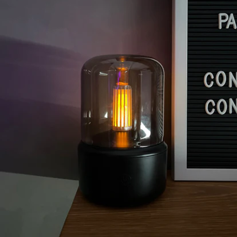 LED Aroma Diffuser Lamp with Candlelight Flame Effect – Electric Aromatherapy Diffuser for Essential Oils and Home Decor