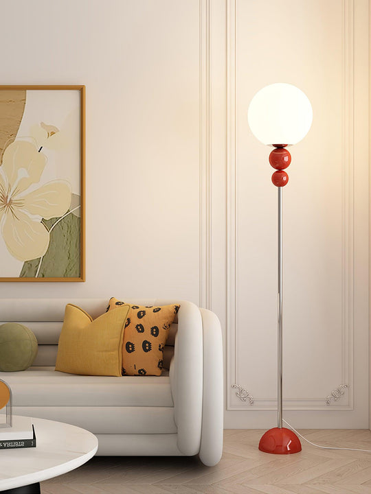 Modern Black Floor Lamp with Foot Switch, 150cm Tall Metal and Glass Standing Lamp for Living Room