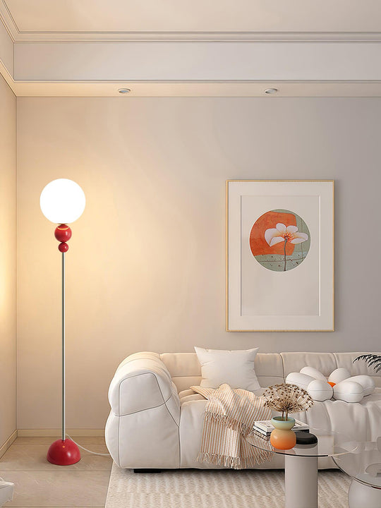 Modern Black Floor Lamp with Foot Switch, 150cm Tall Metal and Glass Standing Lamp for Living Room
