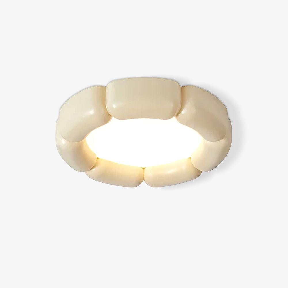 Modern Flush Mount Ceiling Light with Integrated LED – 55cm Diameter, Warm to Cool Light Options, Energy-Efficient Ceiling Light Fixture