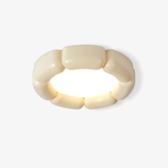 Modern Flush Mount Ceiling Light with Integrated LED – 55cm Diameter, Warm to Cool Light Options, Energy-Efficient Ceiling Light Fixture
