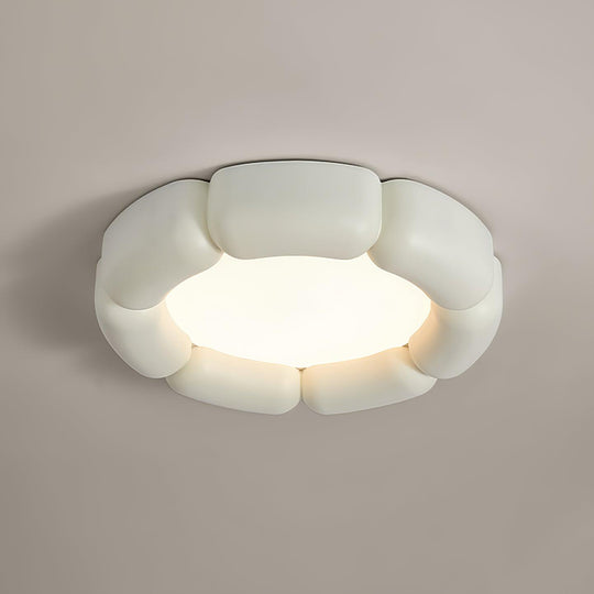 Modern Flush Mount Ceiling Light with Integrated LED – 55cm Diameter, Warm to Cool Light Options, Energy-Efficient Ceiling Light Fixture
