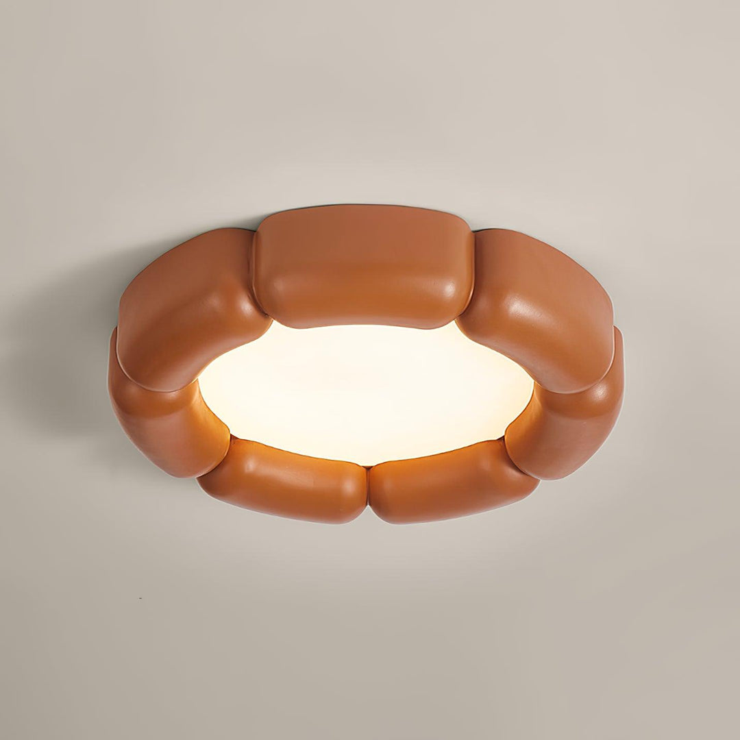 Modern Flush Mount Ceiling Light with Integrated LED – 55cm Diameter, Warm to Cool Light Options, Energy-Efficient Ceiling Light Fixture