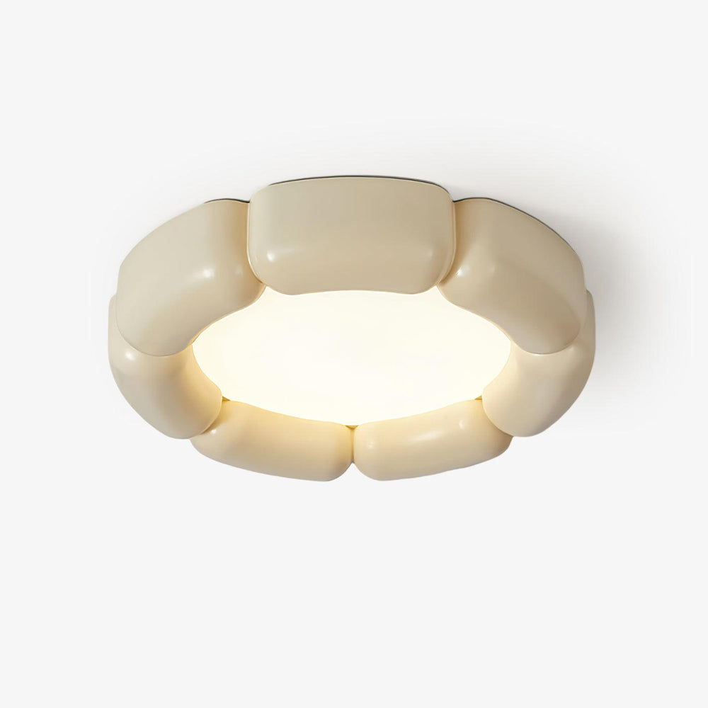 Modern Flush Mount Ceiling Light with Integrated LED – 55cm Diameter, Warm to Cool Light Options, Energy-Efficient Ceiling Light Fixture