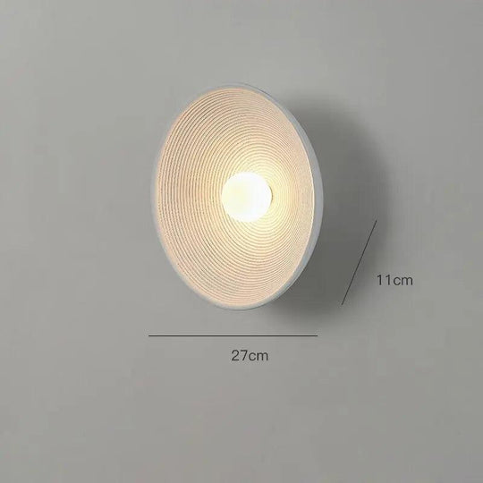 Variant image for Retro Wall Lamp Sconce – Durable Resin Wall Light in White and Light Brown for Modern Home Decor-2
