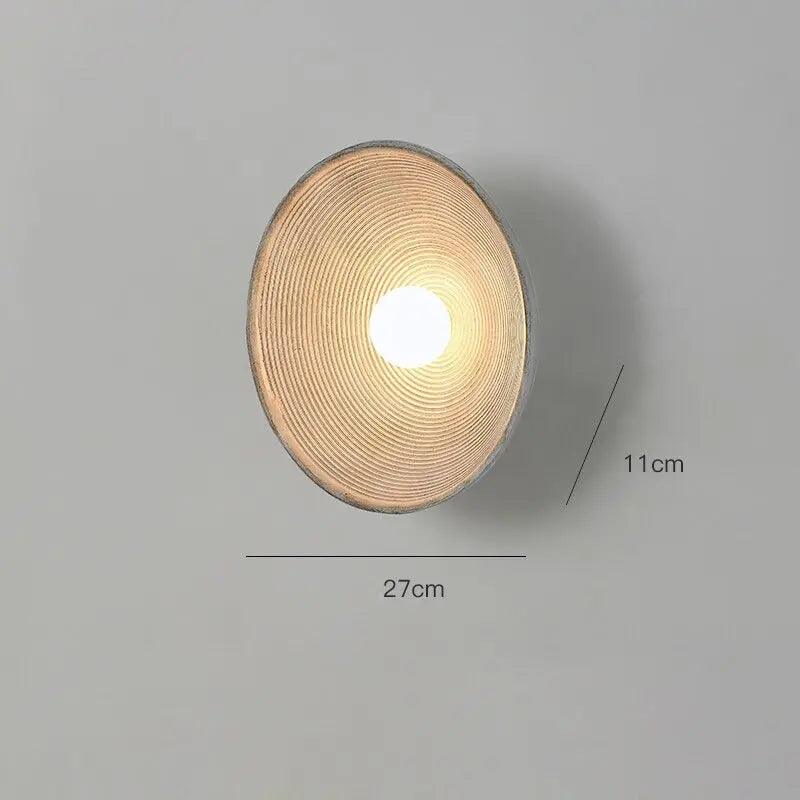 Retro Wall Lamp Sconce – Durable Resin Wall Light in White and Light Brown for Modern Home Decor