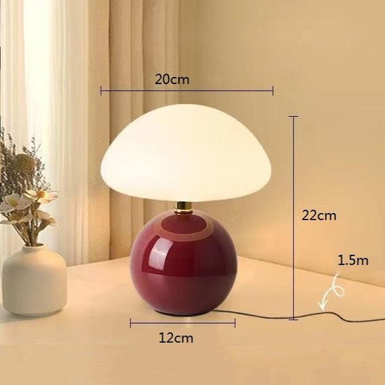 French Style | Ceramic Mushroom Table Lamp