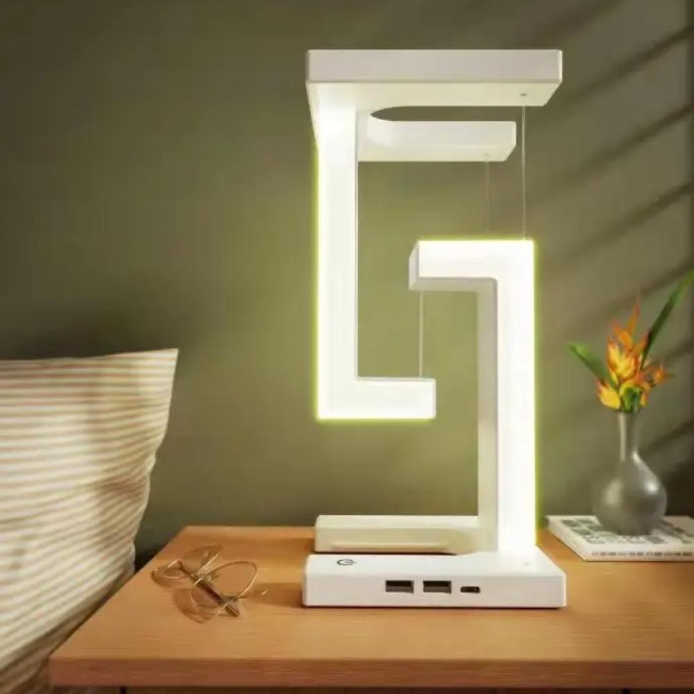 Variant image for Anti-Gravity LED Table Lamp with Wireless Charging – Modern Levitating Design for Futuristic Home Decor-2