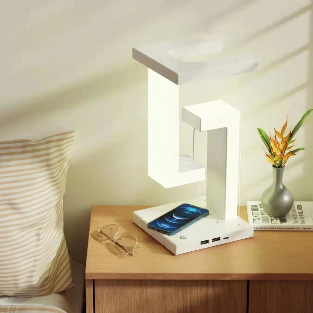 Variant image for Anti-Gravity LED Table Lamp with Wireless Charging – Modern Levitating Design for Futuristic Home Decor-1