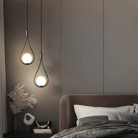 Black Nordic Pendant Light – Adjustable Height Kitchen Hanging Light with Directional Head for Elegant Home Decor
