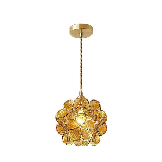 Variant image for Modern Glass Pendant Light – Adjustable Brass Hanging Light for Kitchen or Indoor Use-4