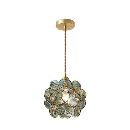 Variant image for Modern Glass Pendant Light – Adjustable Brass Hanging Light for Kitchen or Indoor Use-2