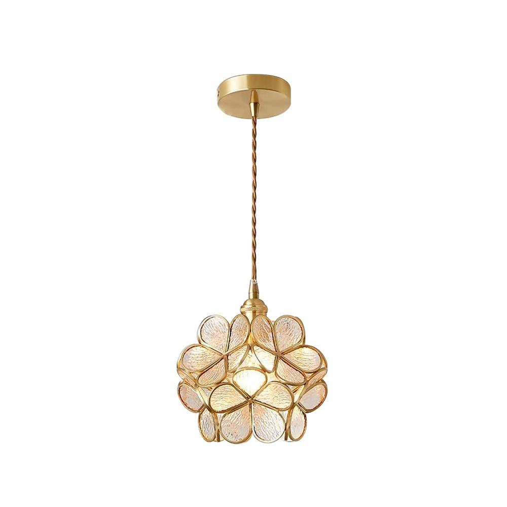 Variant image for Modern Glass Pendant Light – Adjustable Brass Hanging Light for Kitchen or Indoor Use-6
