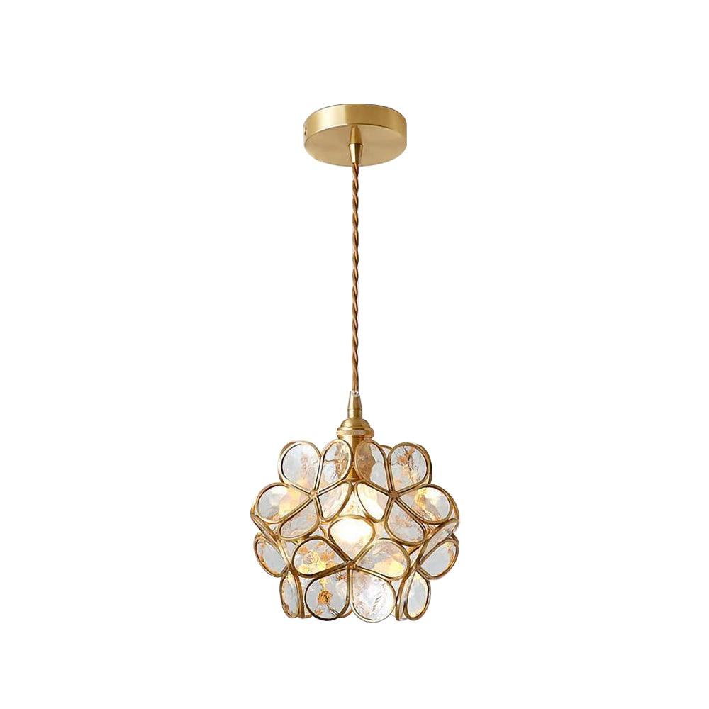 Variant image for Modern Glass Pendant Light – Adjustable Brass Hanging Light for Kitchen or Indoor Use-7