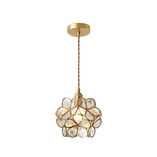 Variant image for Modern Glass Pendant Light – Adjustable Brass Hanging Light for Kitchen or Indoor Use-7
